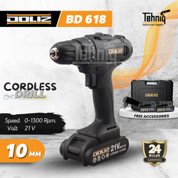 Mesin Bor Baterai DOLIZ Cordless Drill BD618
