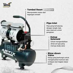 Kompressor Tanpa Oli ARTIX OA 0709 Oil Less Compressor