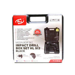 Mesin Bor Listrik H&L 913 Impact Drill Box Set 13Mm