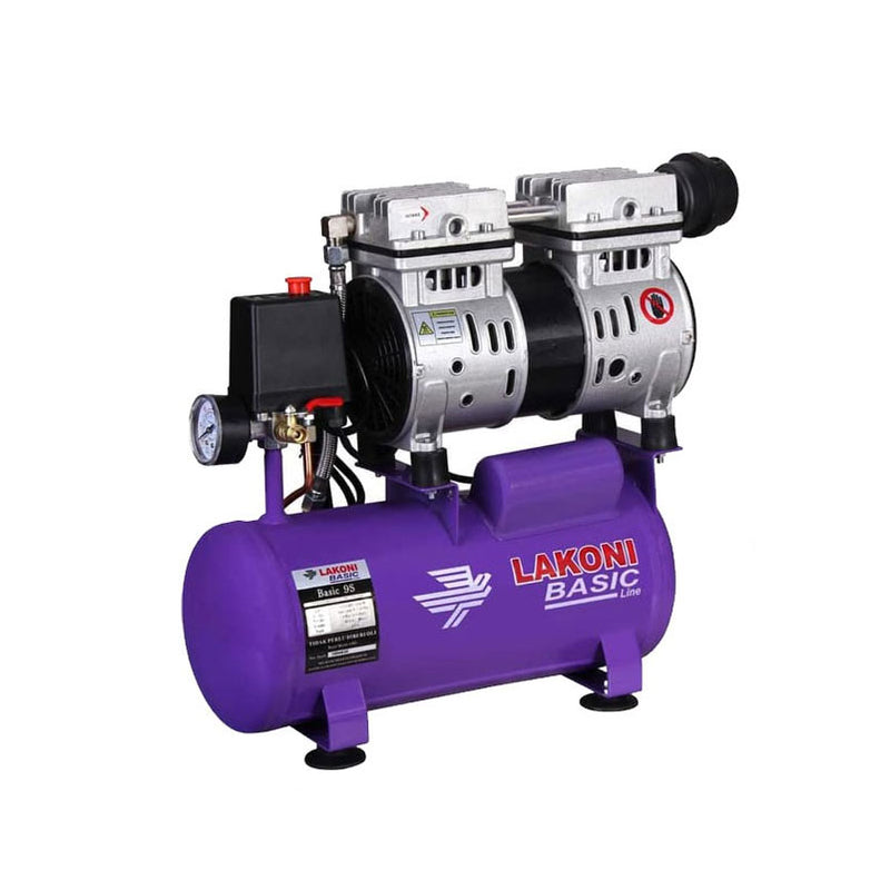 Kompresor Tanpa Oli LAKONI Basic Oil less Compressor 9S tehniqdotcom